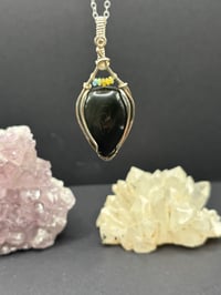 Image 1 of Rainbow obsidian + Opal beads