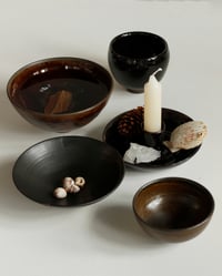 Image 3 of Candleholder - Black satin