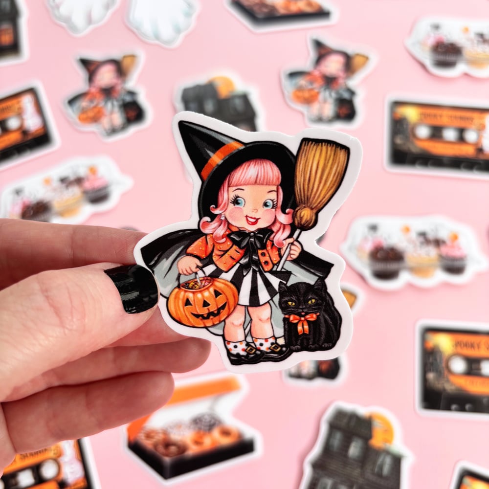 Image of Trick or Treat Witch sticker 