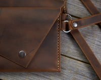 Image 3 of Wristlet Hand Bag - Distress Brown