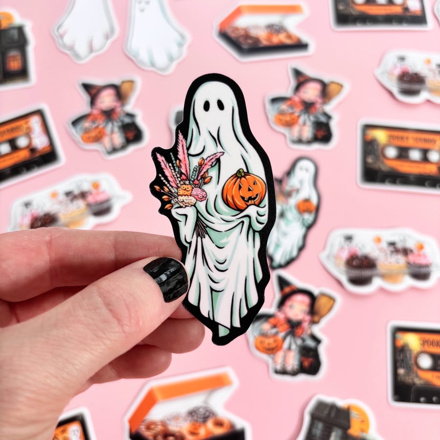 Image of BOOquet ghost sticker 