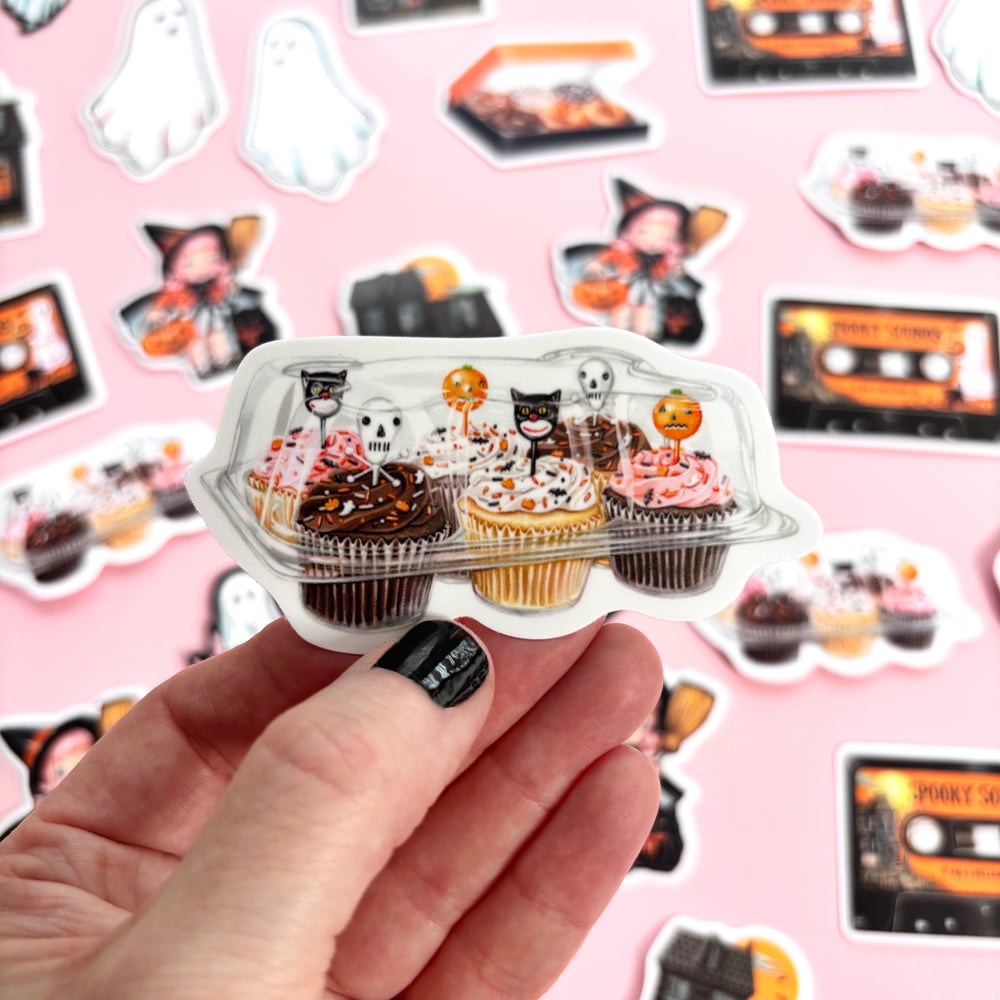 Image of Halloween cupcakes sticker 