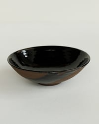 Image 1 of Shallow Footed Bowl-Black Gloss