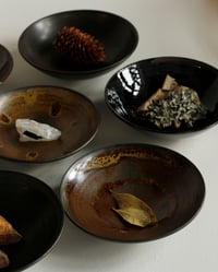 Image 7 of Shallow Footed Bowl-Black Gloss