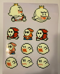 Image 1 of Mario Ghost and Shyguy sticker set - Halloween special