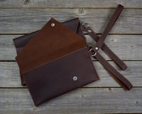 Image 2 of Wristlet Hand Bag - Dark Tobacco 