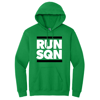 "RUN SQN" Kelly Green Heavy Blend Hoodie