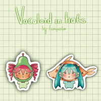 Image 1 of Vocaloids in Hats stickers
