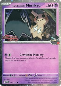 Team Rocket's Mimikyu (Prerelease) - Miscellaneous Cards & Products - Near Mint