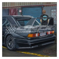 Image 2 of FREE US SHIPPING! 🔥 Car Meet Series - Mercedes Benz 190E EVO II 🏦 - Giclée Art Print
