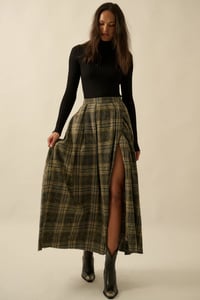 Image 2 of Raw Edge Maxi Skirt 