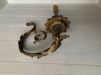 Image 1 of Ornate Antique Brass Chandelier Arm