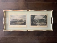 Image 1 of English Wood Tray, Windsor Castle, Rectangular Tray