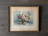 Image 1 of Albert Ronin Framed Floral print, Signed Artwork