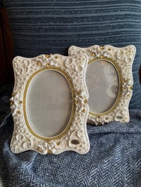 Image 2 of Santini Frame, Ornate Oval Gold Frame, Rhinestones, Shabby Chic