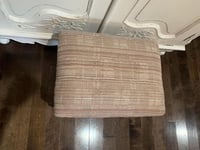 Image 3 of Wood Stool, Fabric Top, Boho