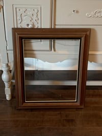 Image 4 of Wood Picture Frame, Black Velvet, Gold Rim, 16x20