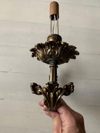 Image 4 of Ornate Antique Brass Chandelier Arm