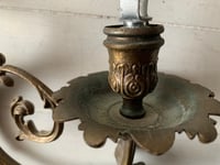 Image 5 of Ornate Antique Brass Chandelier Arm
