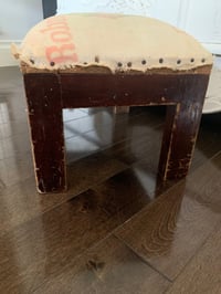 Image 5 of Wood Foot Stool, Robin Hood Flour, Fabric Top