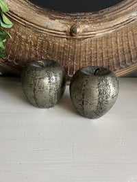 Image 1 of Set of Silver Coloured Apple, Decorative