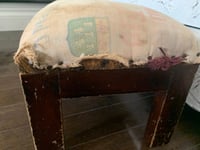 Image 7 of Wood Foot Stool, Robin Hood Flour, Fabric Top