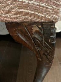 Image 6 of Wood Stool, Fabric Top, Boho