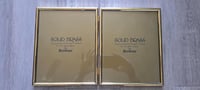 Image 2 of Brass Double Picture Frame, Bi-Fold Tabletop 8x10