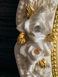 Image 8 of Santini Frame, Ornate Oval Gold Frame, Rhinestones, Shabby Chic