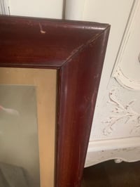 Image 7 of Black and White Portrait in Wood Frame: 1900s Antique Decor