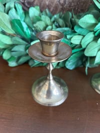 Image 8 of Brass Candlestick Holder Pair