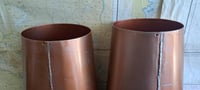 Image 4 of Copper Coloured Metal Vase, Farmhouse Tabletop