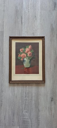 Image 1 of Still Life Print, Library, Wood Frame