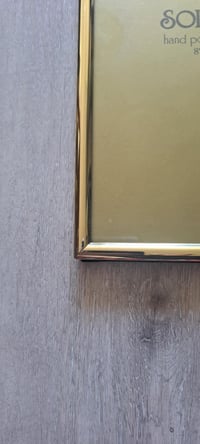 Image 5 of Brass Double Picture Frame, Bi-Fold Tabletop 8x10