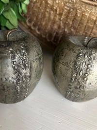Image 6 of Set of Silver Coloured Apple, Decorative