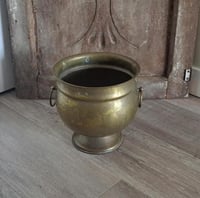 Image 1 of Solid Brass Pot with Handles, Indoor Gardening