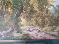 Image 3 of George Turner Print, A Rest From Grazing, Framed, Artist Name Plaque