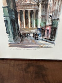 Image 5 of Set of Vintage Framed Art, MCM Wood Frame, Parisian Style