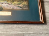 Image 7 of George Turner Print, A Rest From Grazing, Framed, Artist Name Plaque