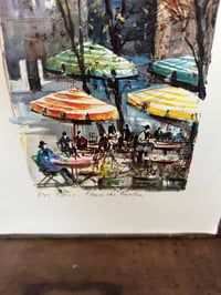 Image 6 of Set of Vintage Framed Art, MCM Wood Frame, Parisian Style