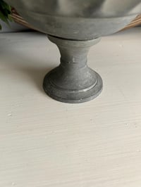 Image 4 of Metal Pedestal Bowl, Small Metal Urn
