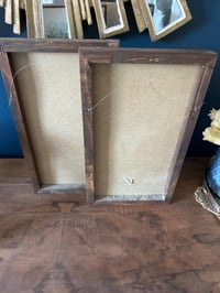 Image 9 of Set of Vintage Framed Art, MCM Wood Frame, Parisian Style