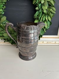 Image 1 of Silver Plate Water Pitcher, Rustic