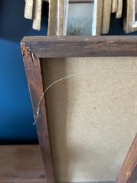 Image 10 of Set of Vintage Framed Art, MCM Wood Frame, Parisian Style