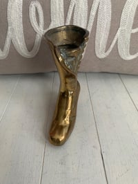 Image 2 of Brass Victorian Boot Vase