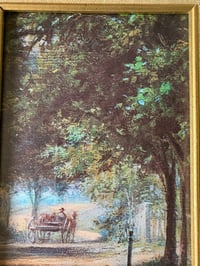 Image 5 of Framed Print, Countryside Scene, Gold Wood Frame