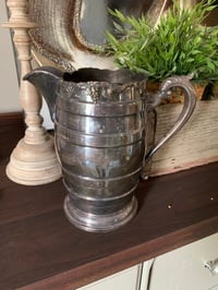 Image 4 of Silver Plate Water Pitcher, Rustic