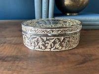 Image 4 of Oval Jewelry Box, Trinket box, Mother of Pearl, Oma Gift