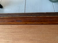 Image 3 of Wood Tray with Brass Handles, Rustic Farmhouse