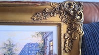 Image 5 of Ornate Gold Wood Picture Frame, Parisian Print, Shabby Chic